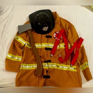 Firefighter Costume Set for Women - Tan and Red
